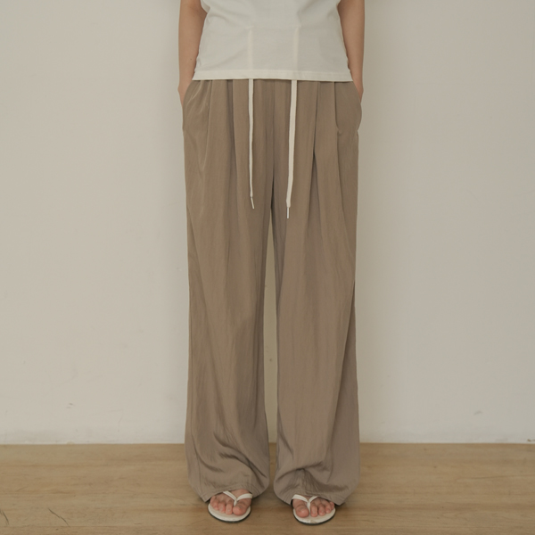 Maternity*Cooling rustling wide stopper maternity pants