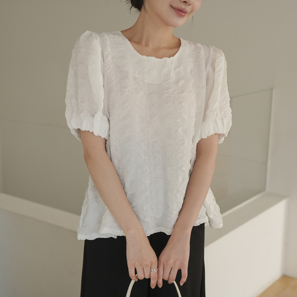 Maternity*Pom-Pom Embo Blouse