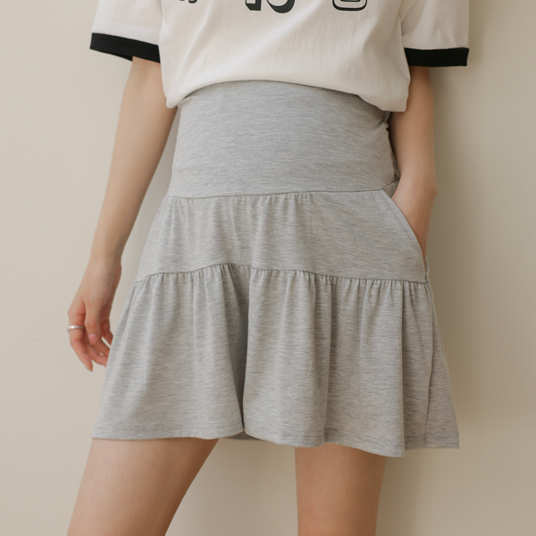 Maternity*Skirt mood shirring half maternity pants