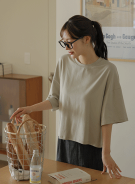 Maternity*Basic modal 5-part loose fit t-shirts