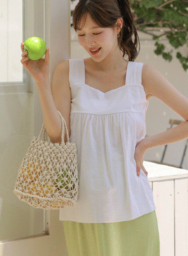 Maternity*Pinter Cotton Lace Bustier Blouse
