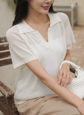 Maternity*Caravan Open Linen Short Sleeve Knit
