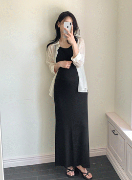 Maternity*Maxi Chewy Nash Long Maternity Dress