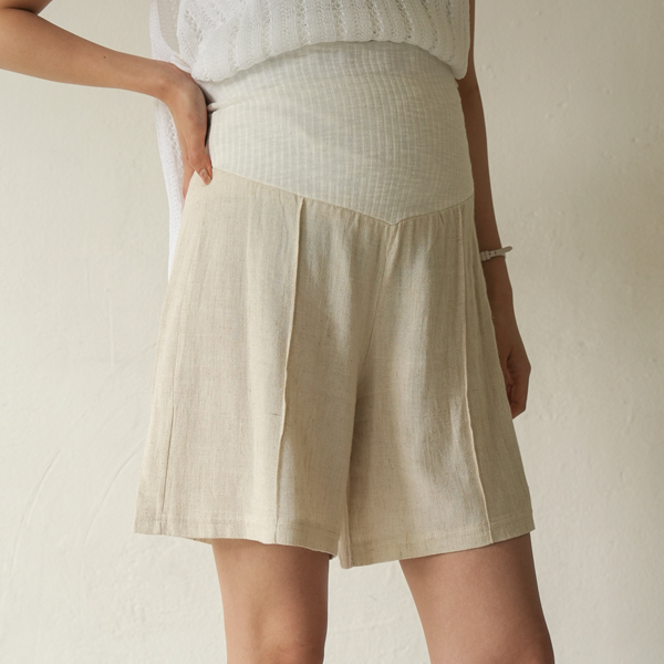 Maternity*Sarangpintucklinen4-partmaternityshorts