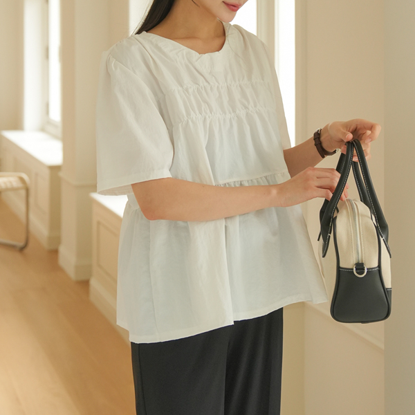 Maternity*Rustic Banding Blouse