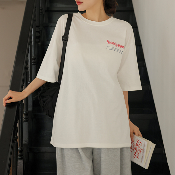 Maternity*Thunder Overfit Short Sleeves T-shirt