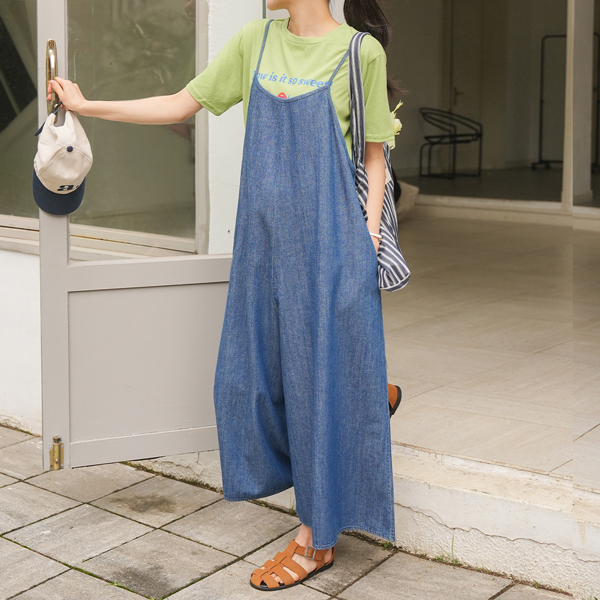 Maternity*Sunday Denim Maternity Jumpsuit