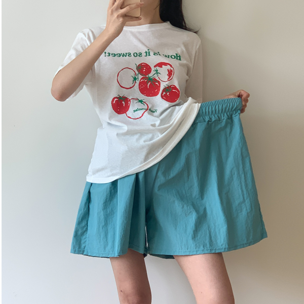 Maternity*Whirlwind banding maternity shorts