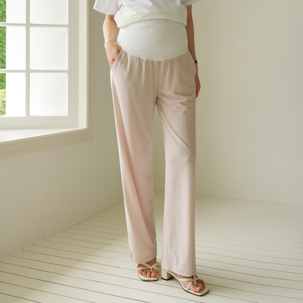 Maternity*Summer Pan Wide Slacks Maternity Pants