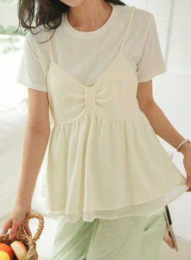 Maternity*Cancan Layered Ribbon Bustier