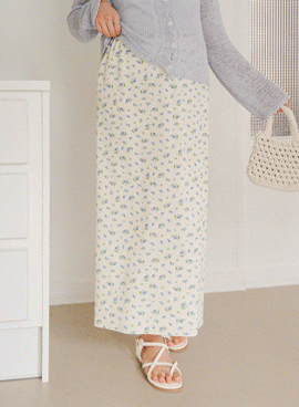 Maternity*Waffle Flower Banding Maternity Skirt