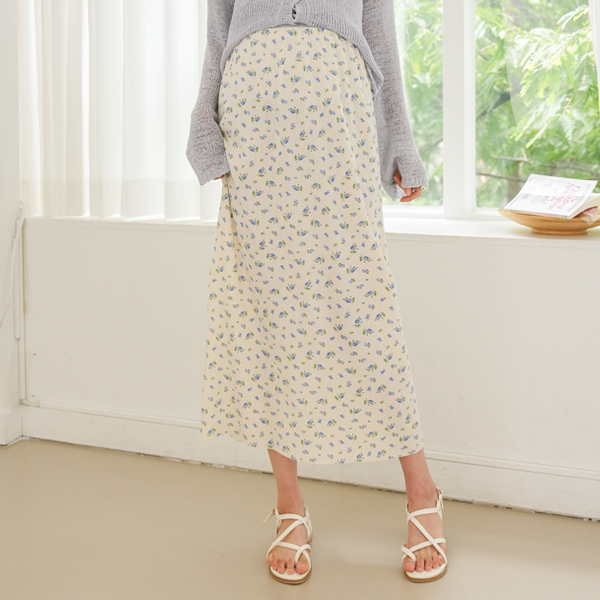 Maternity*Waffle Flower Banding Maternity Skirt
