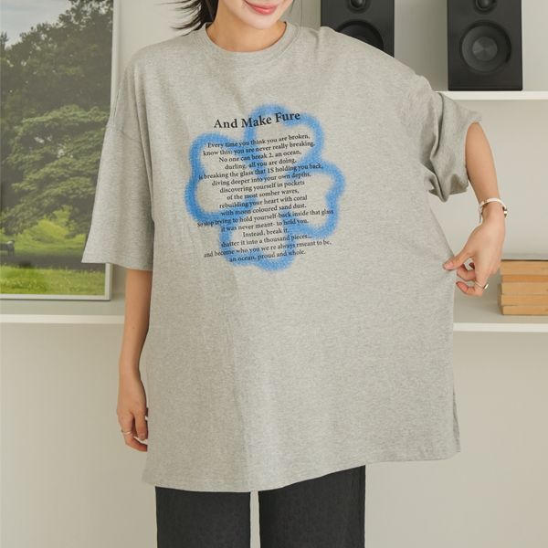 Maternity*Big Clover Box Short Sleeves T-shirt
