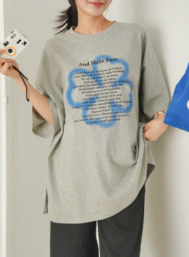 Maternity*Big Clover Box Short Sleeves T-shirt