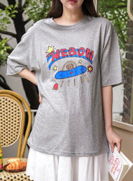 Maternity*Dangdang Loose Fit Short Sleeves T-shirt