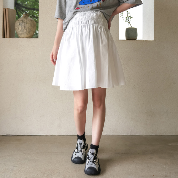 Maternity*Smoke Mini Flare Maternity Skirt (Postpartum Compatible)