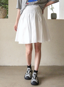 Maternity*Smoke Mini Flare Maternity Skirt (Postpartum Compatible)