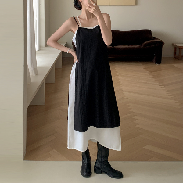 Maternity*Double Layer Bustier Maternity Dress