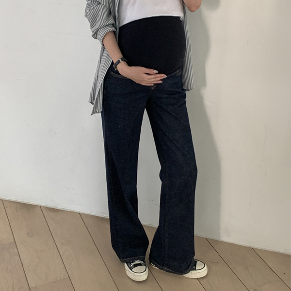 [S-made]Maternity*Soft Touch Wide Maternity Jeans
