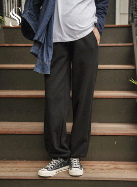 [Fine Thanks]Maternity*Fine Rouge Solid Fit Jogger Maternity Pants