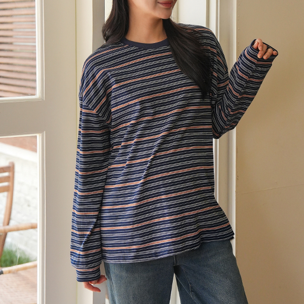 Maternity*Pinstriped Maternity T-shirt
