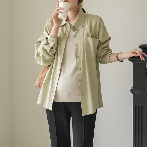 Maternity*Mild Basic Loose Fit Shirt