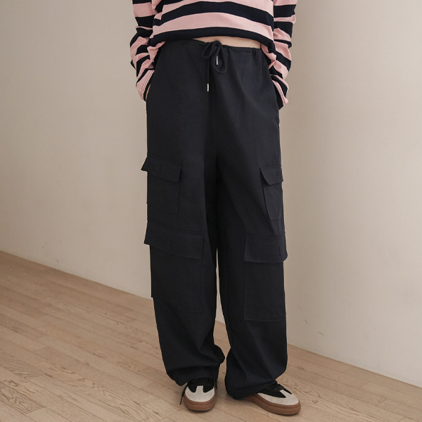 Maternity*Cargo Pocket String-Adjustable Maternity Pants