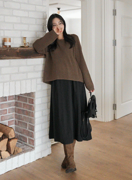 <b>[20,000 units sold ✨/School uniform item]</b> Maternity*Layered pocket nasi maternity dress