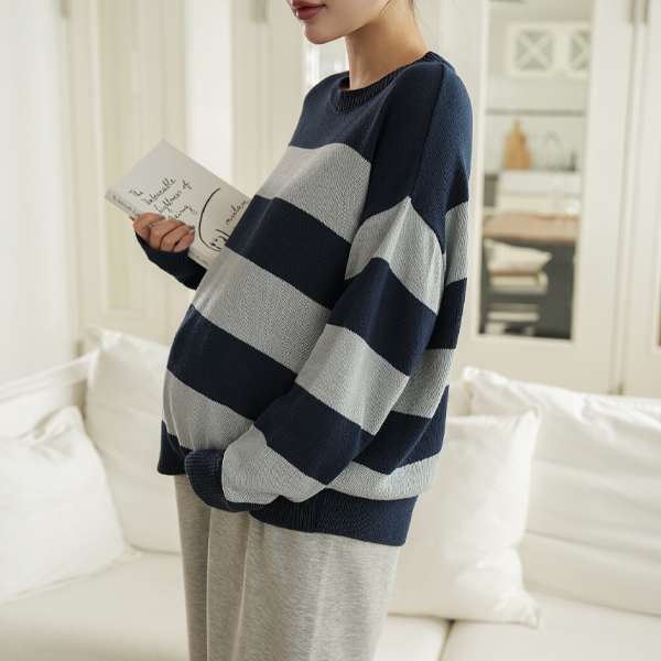 Maternity*Page price Loose fit-knit