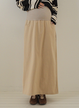Maternity*Nothing Cotton Maxi Maternity Skirt