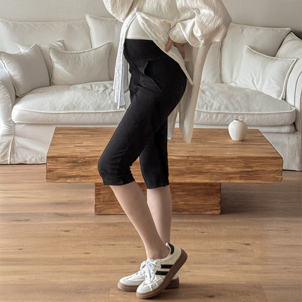 [3 sizes] Maternity*Pin tuck 7/8 length leggings