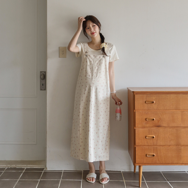 Maternity*Flower Melbang Maternity Dress (Lsize Add)