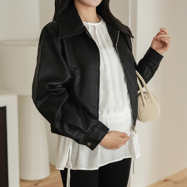 Maternity*Blue jean rider jacket