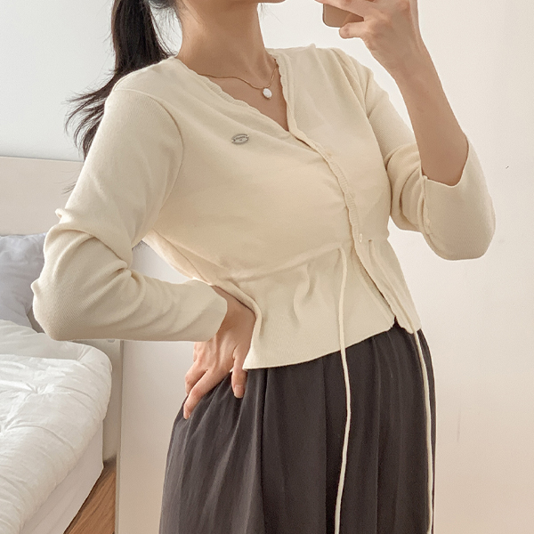 Maternity*Pendant Fit Adjustable Crop Cardigan