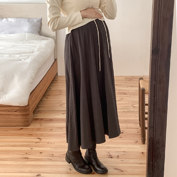 Maternity*Tan-tan Light Long Banding Skirt
