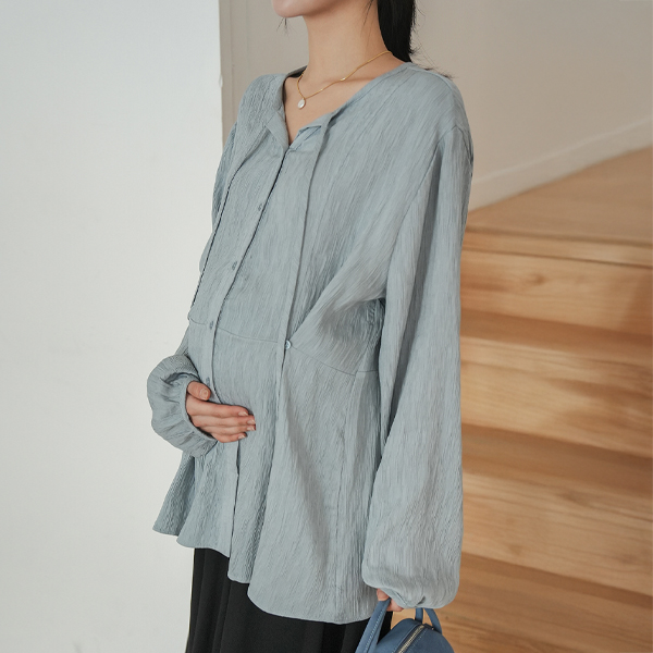 <b>[Opening Special]</b> Maternity*2WAY Wrinkle-Fit Blouse