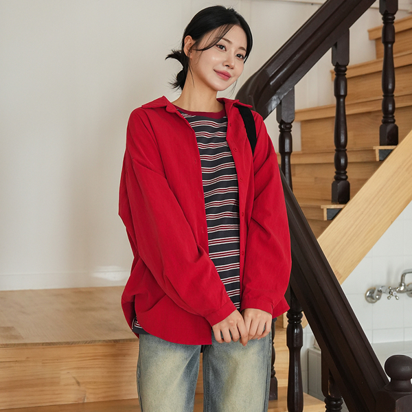 Maternity*Matte Vivid Loose Fit Shirt