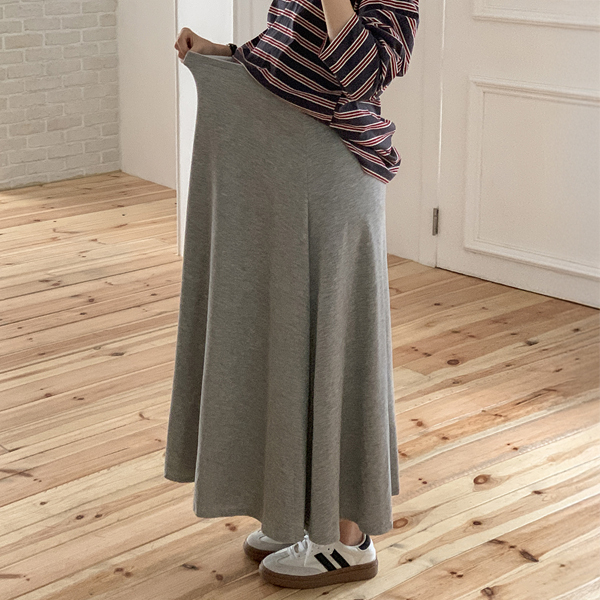 Maternity*Tankle Flare Long Banding Skirt