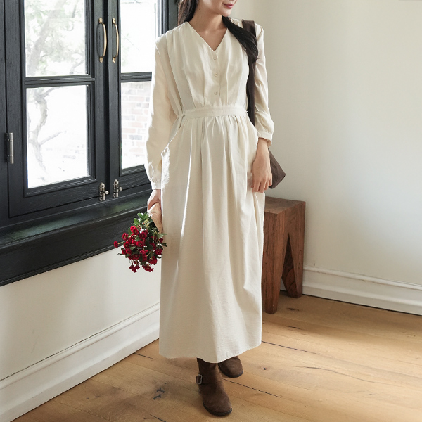 Maternity*V-neck, half-open fit, adjustable maternity dress
