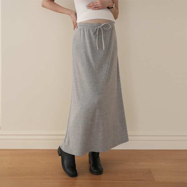<b>[Super comfortable/good tension]</b> [S-made] Maternity*Adjustable maxi maternity skirt