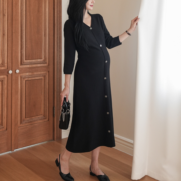 <b>[Limited-time discount]</b> Maternity*Flerknit maternity dress