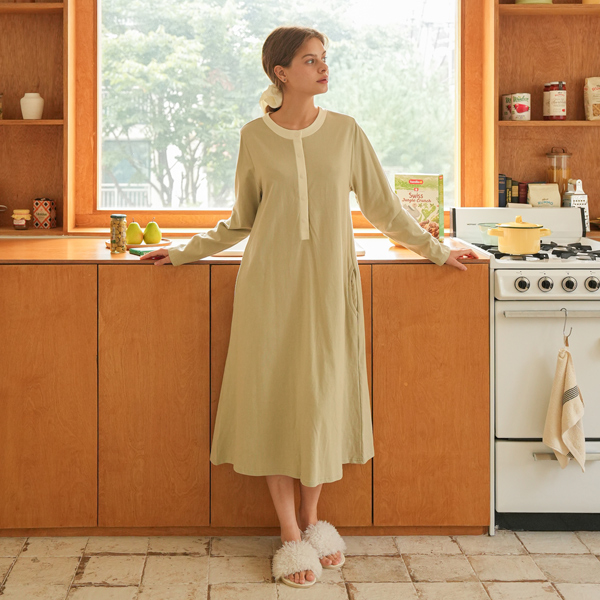 <b>[Opening Special]</b> [Luna Sweet] Nursing Clothes * Comfortable Organic 10-Second Nursing Dress