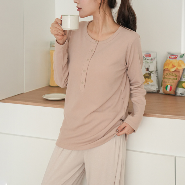 [S-made] Nursing clothes*10 seconds nursing basic T-shirt