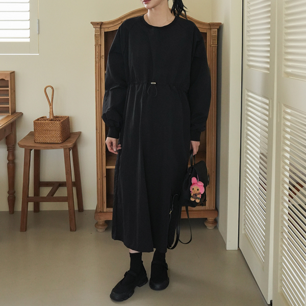 Maternity*Rustic man-to-man fit adjustable maternity dress