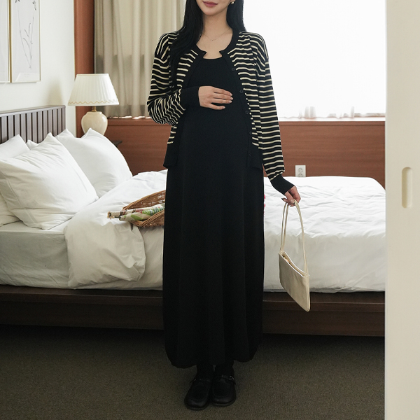 Maternity*Knit Cardigan Set Maternity Dress