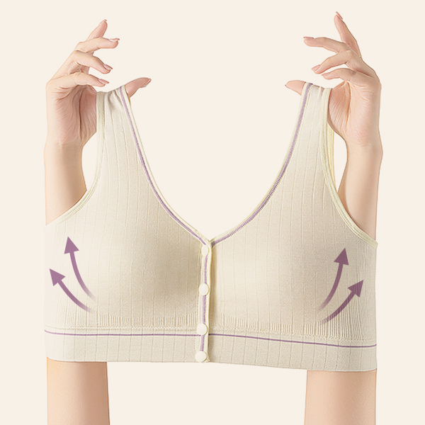 <b>[MD Recommended New Product]</b> [Plus Fit] Perfect Fixation/Integrated Pad/Modal Front Button Nursing Bra