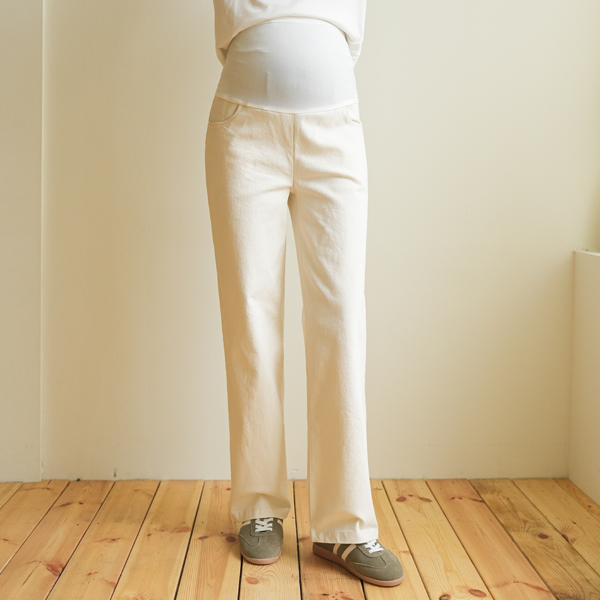 [S-made] Maternity*Daily Cotton Semi-Wide Maternity Pants