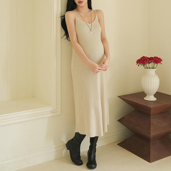 Maternity*Good-feeling ribbed bustier maternity dress