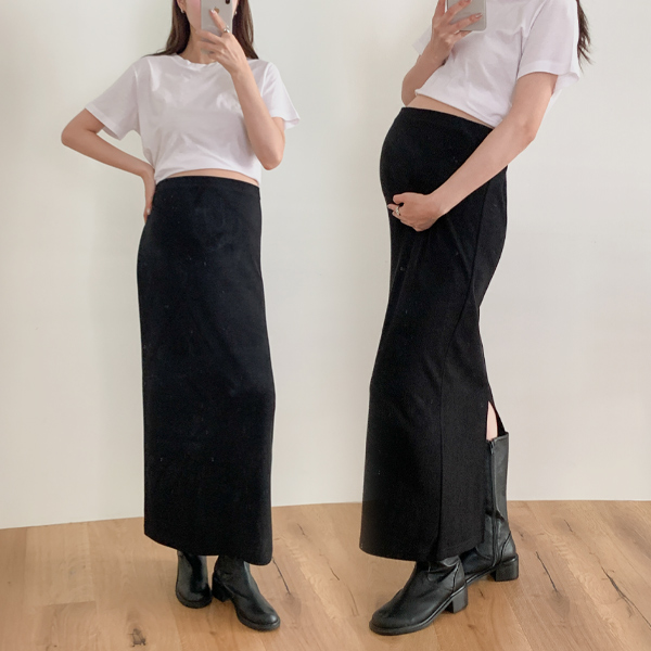 [S-made]Maternity*Simple long maternity skirt