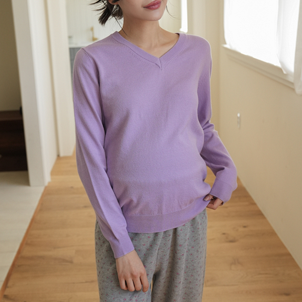 Maternity*Cami Basic V-neck knit